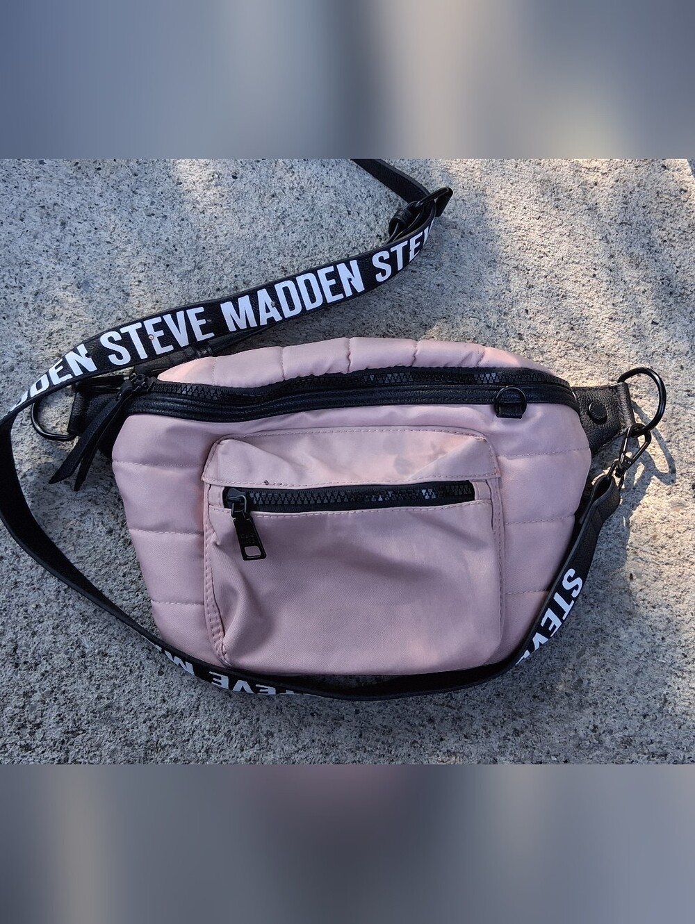 Steve Madden Pink Quilted Crossbody Bag